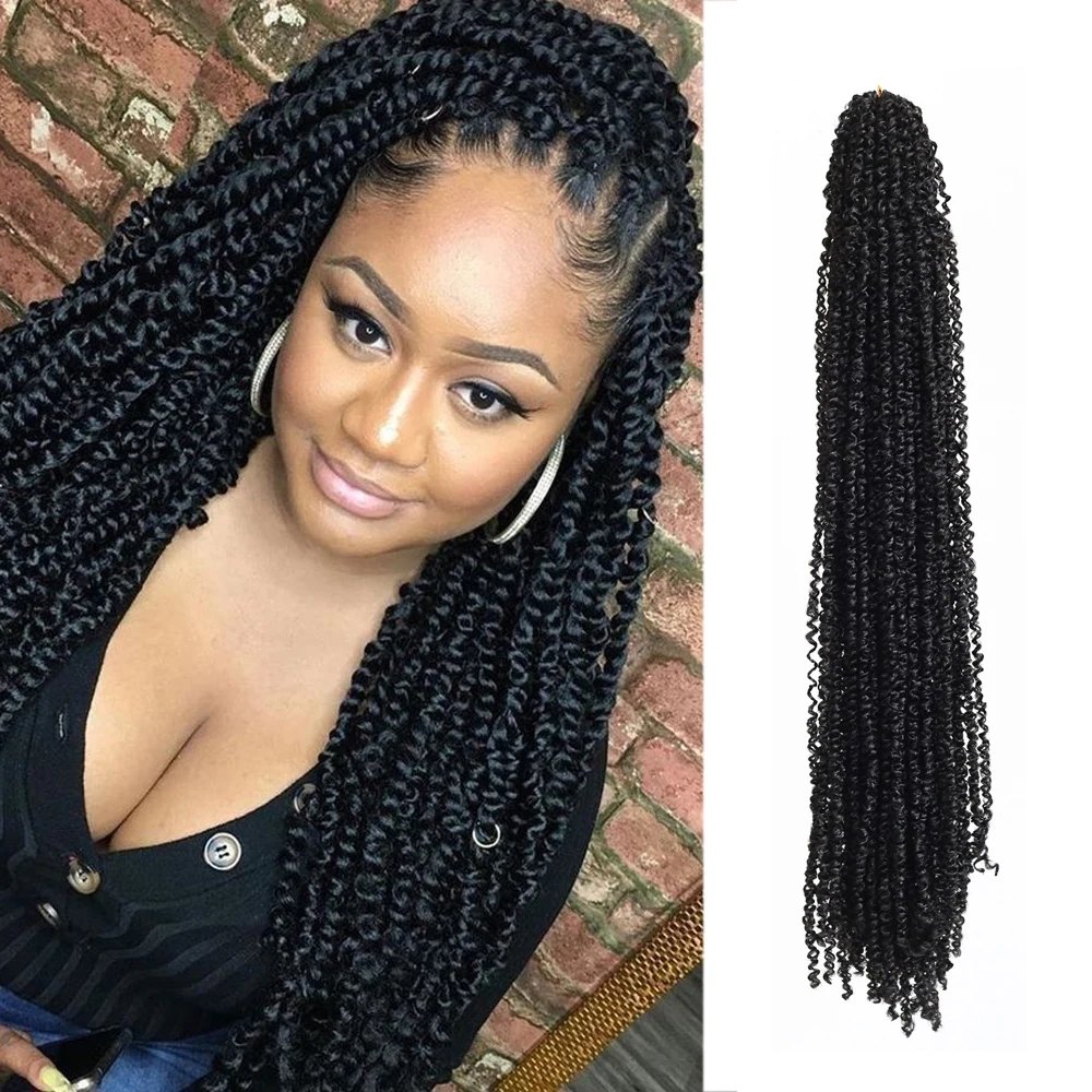 

Искусственные локоны Synthenic Passion Twist Crochet Water Wave Bohemian Curly Faux Locs с дизайном «Весенняя бабочка» для быстрой укладки