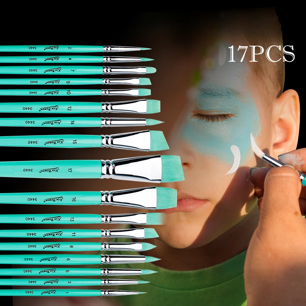 17 Piece Set Painting Brush Human Body Painting Pen Children's Facial Painting Graffiti DIY Specialized Brush Art Supplies