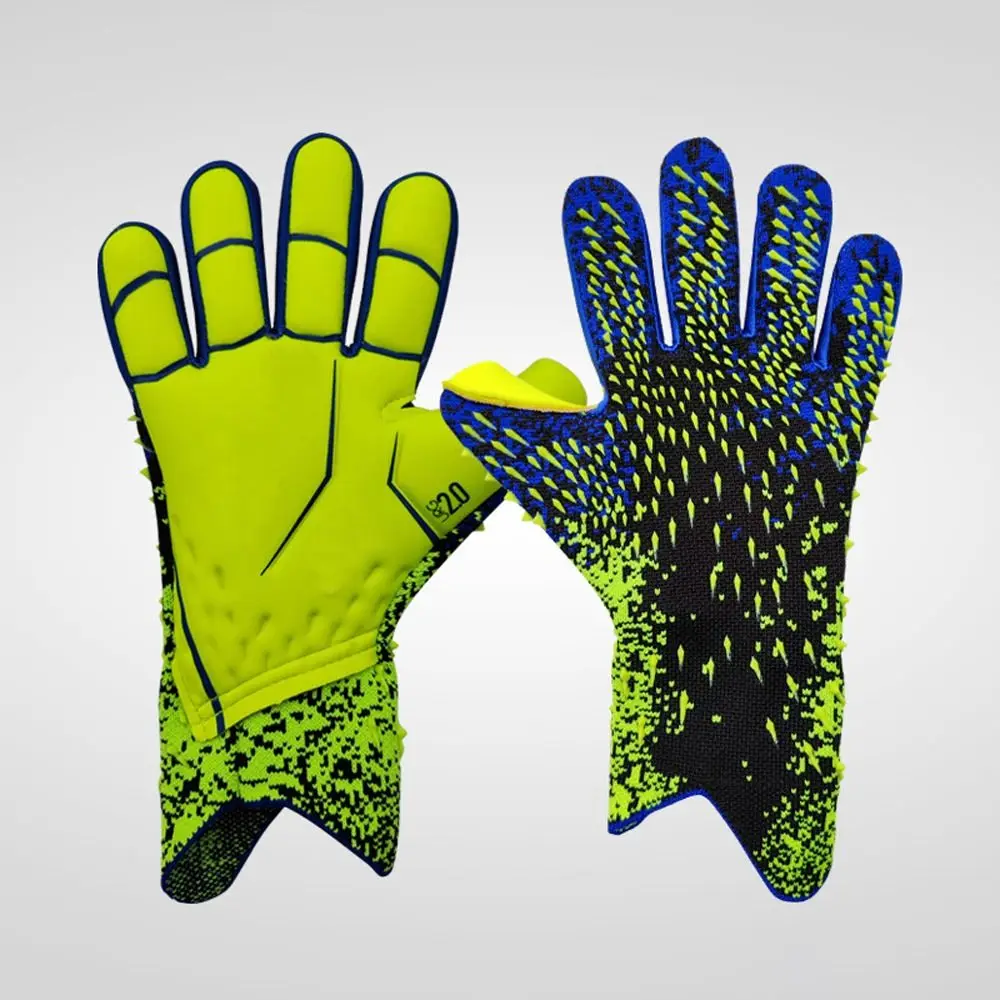 1 Pair Anti-Slip Kids Goalie Gloves Rubber Cushioning Goalkeeper Gloves Double Layer Wrist Major Children/Adult