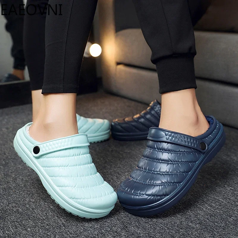 Winter Home Cotton Slipper EVA Fashion Slippers for Men Outdoor Casual Couple's Shoe Lightweight Shoes Non-Slip Popular Model