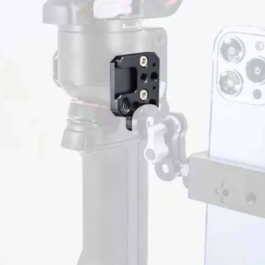 Aluminum Alloy Adapter Board with 1/4 3/8 Hole Cold Shoe Metal Monitor Mount Holder Plate for DJI Ronin RS3/RS2/RSC2/SC/S Gimbal