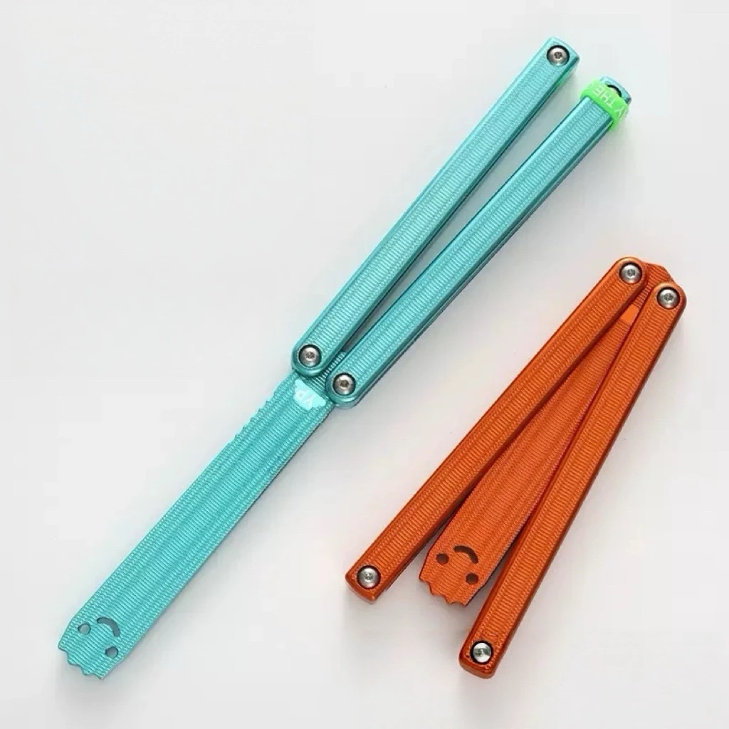 Aluminum Squiddy Balisong Trainer Series 7 Folding Free-Swinging EDC Training Tool