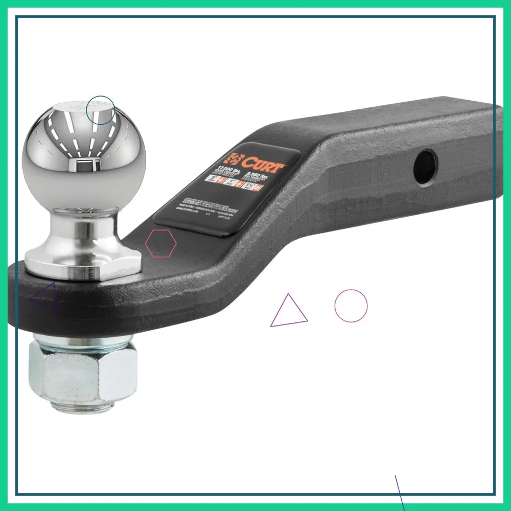 

Heavy-Duty Trailer Hitch Mount with 2-5/16-Inch Ball, Fits 2-Inch Receiver, 15,000 lbs Capacity