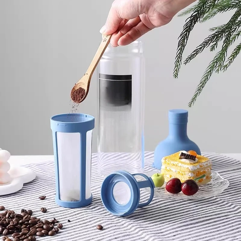 Cold brew pot, cold brew coffee pot, cold brew tea, iced drop coffee, fruit tea, sealed filter element, heat-resistant glass