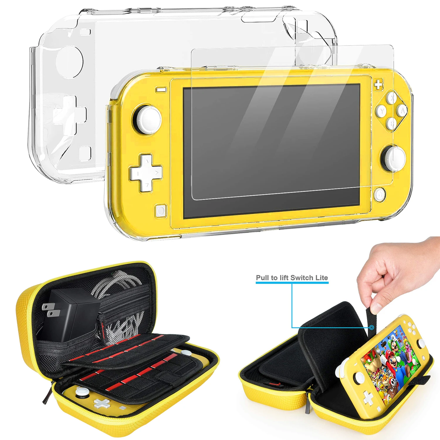 witch Lite Accessory Kit - Switch Lite Console Case and Screen Protector, Switch Lite Carrying Case, Travel Bag