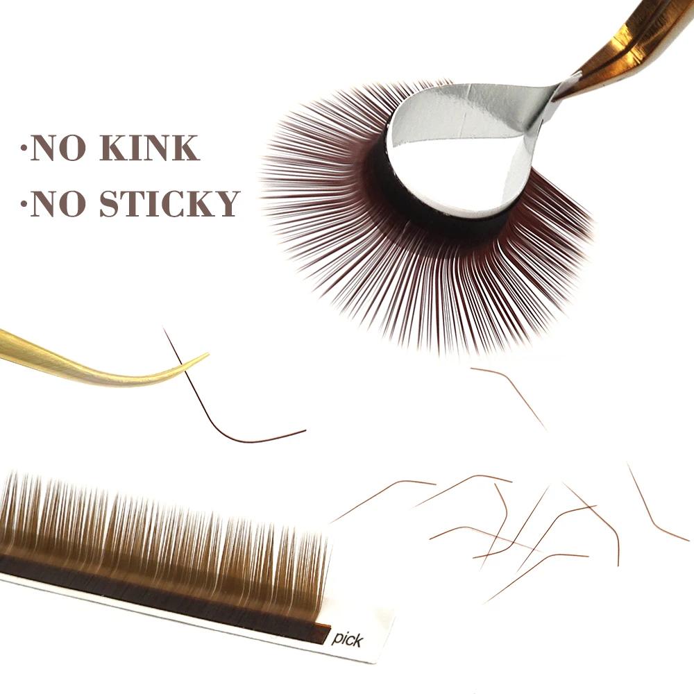 JOMAY 0.05mm L M Brown Eyelash Extension Mix Length Mink Individual Eyelash Lashes High Quality Color Natural Korean Eyelashes