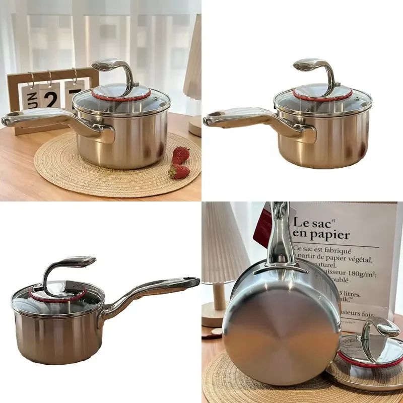 for German Stainless Steel Versatile Non Stick Soup Saucepan Gas Friendly Metal Cooking Tools