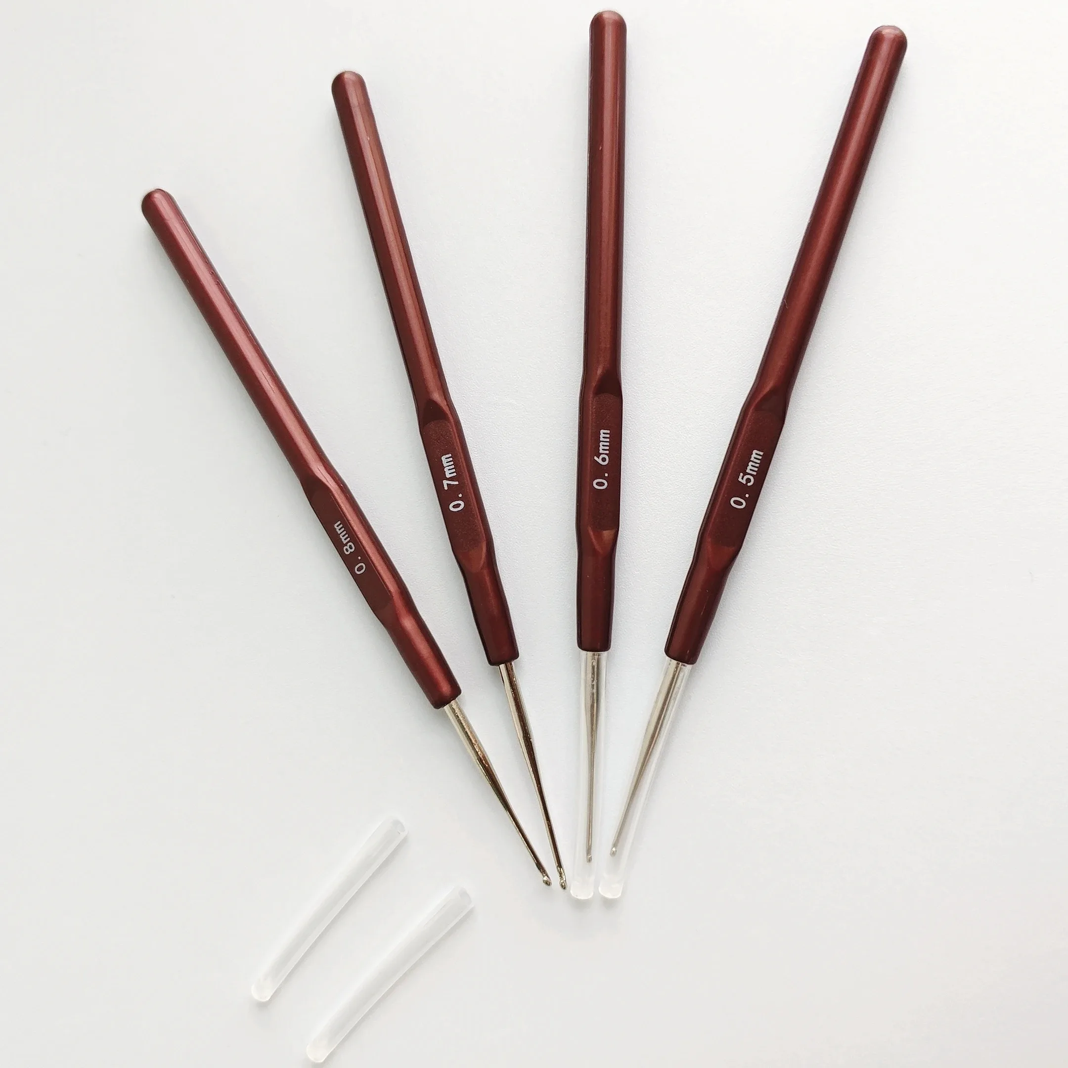 Wig Ventilating Needle 0.5-0.8mm 4Sizes Lace Wig Making Tool Hair Weaving Dreadlock Braiding Crochet Hook DIY Salon Accessory