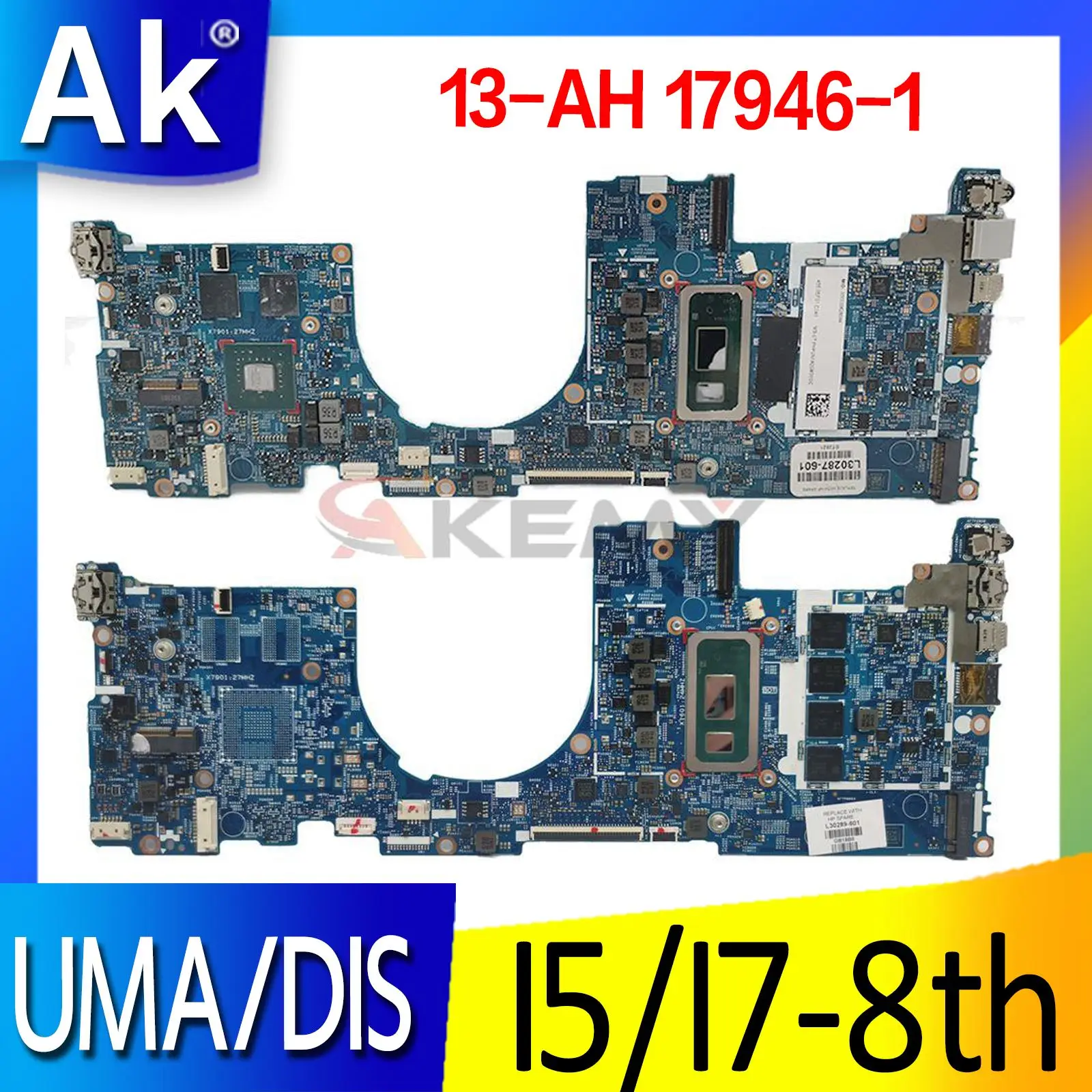 

For HP 13-AH Notebook Mainboard 17946-1 i7-8565U MX150 N17S-LG-A1 Laptop Motherboard Full Tested Envy