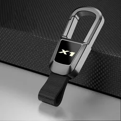 car keychain Alloy Key chain leather key ring for bmw x1 x2 x3 x4 x5 x6 x7 f48 f39 g01 f97 f98 g02 g05 g06 g07 Car Accessories