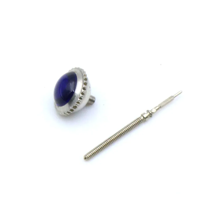 Cabeza de reloj para mujer, accesorios de botón de llave de tiempo, ajuste de esfera 33, herramientas de reparación de oro rosa plateado para Globo Azul Cartier