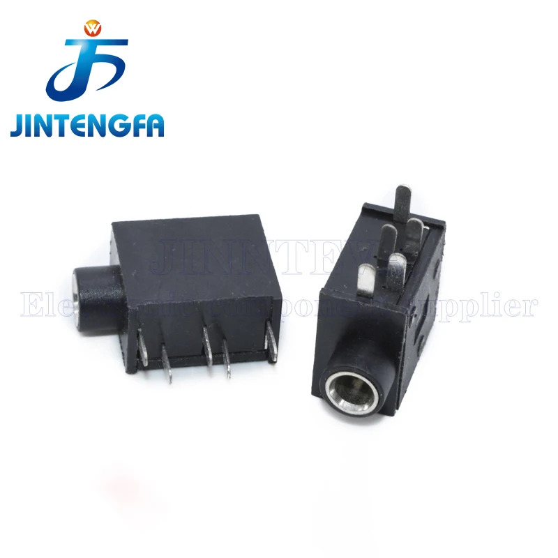 10PCS PJ-325 3.5mm 5P Black Yellow Pink Green Blue Stereo Headphone Connector Adapter Power Plug Audio Female Jack Socket PJ215