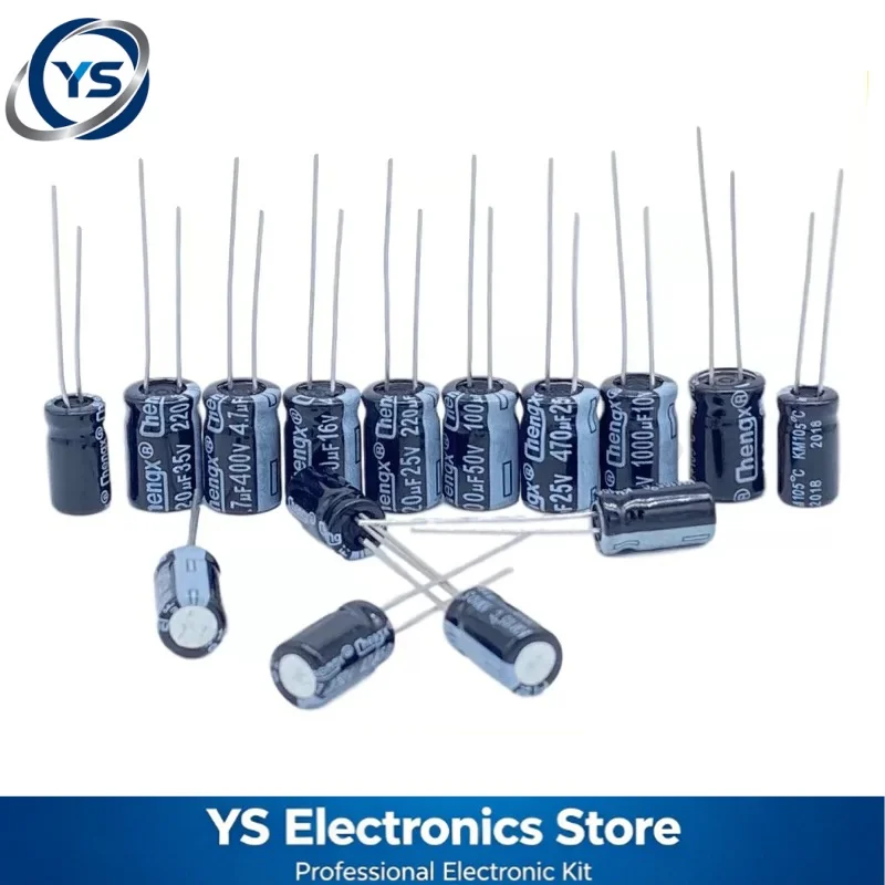 Aluminum Electrolytic Capacitor 6.3V~450V 25V 35V 50V 63V 400V 1UF ~4700UF 22UF 33UF 47UF 470UF 100UF 220UF 470UF 1000UF 2200UF