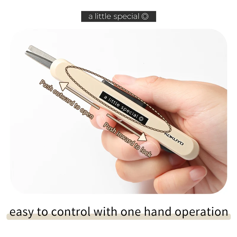 Kokuyo Japan Pen-Style Scissors, Portable Folding Craft Knife, Sharp, Durable, Safe for Hands, Multifunctional, Wsg-Hss320