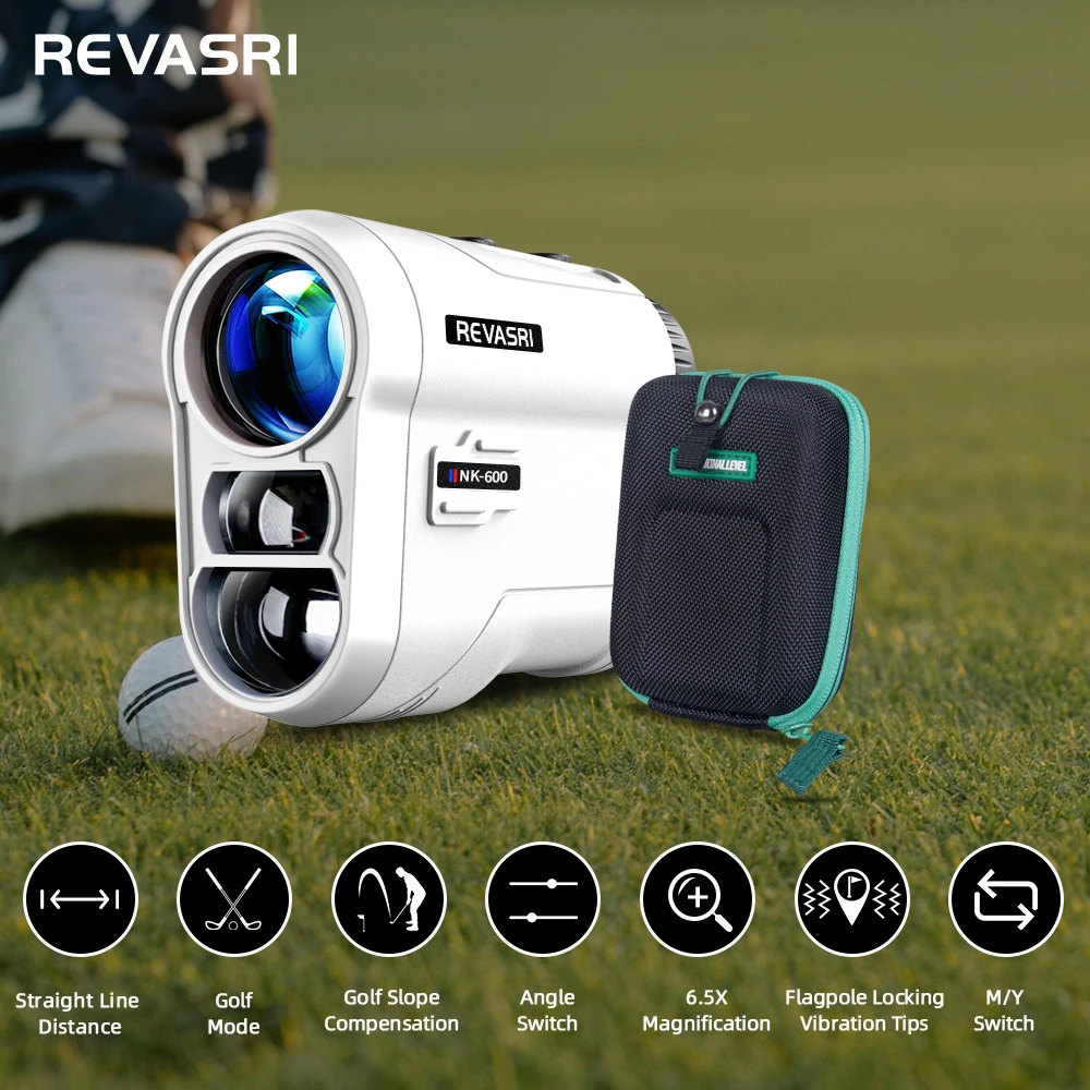 REVASRI Laser Golf Range Finder with Slope Compensation Vibration for Hunting Telescope Construction Measuring Ruler Outdoors