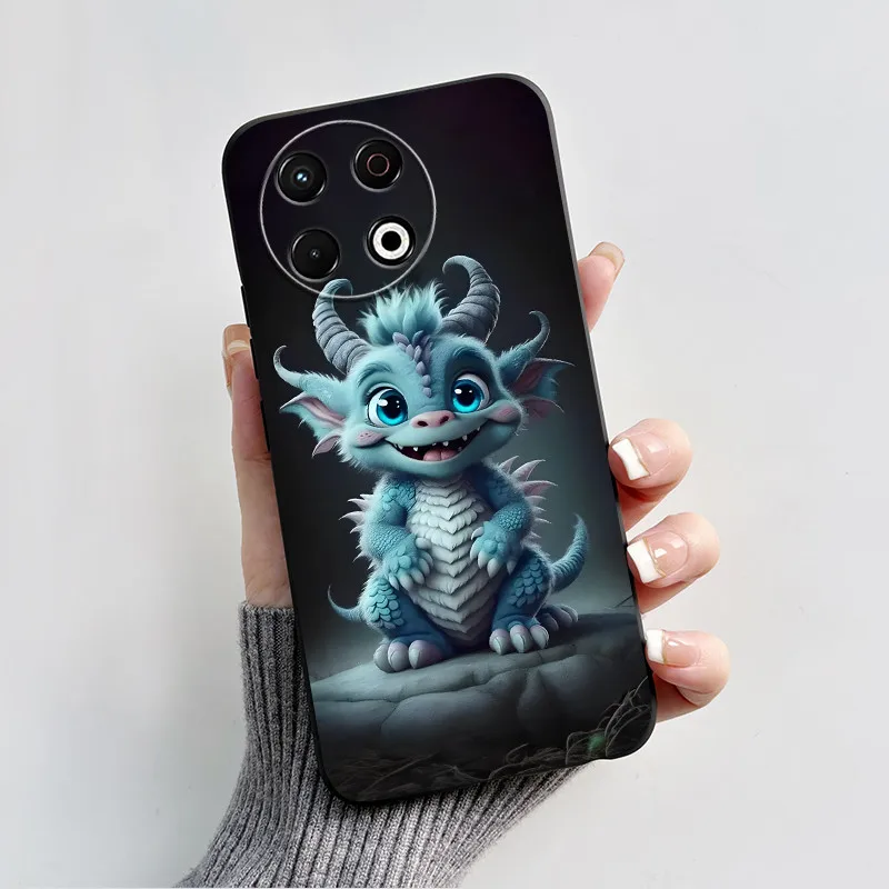 حافظة لهاتف Tecno Spark 30 Pro باللون الأسود أسطورة Wukong حافظات هاتف مطلية لهاتف Tecno Spark 30Pro 4G KL7 غطاء خلفي ناعم ونحيف من البولي يوريثان Fundas #6