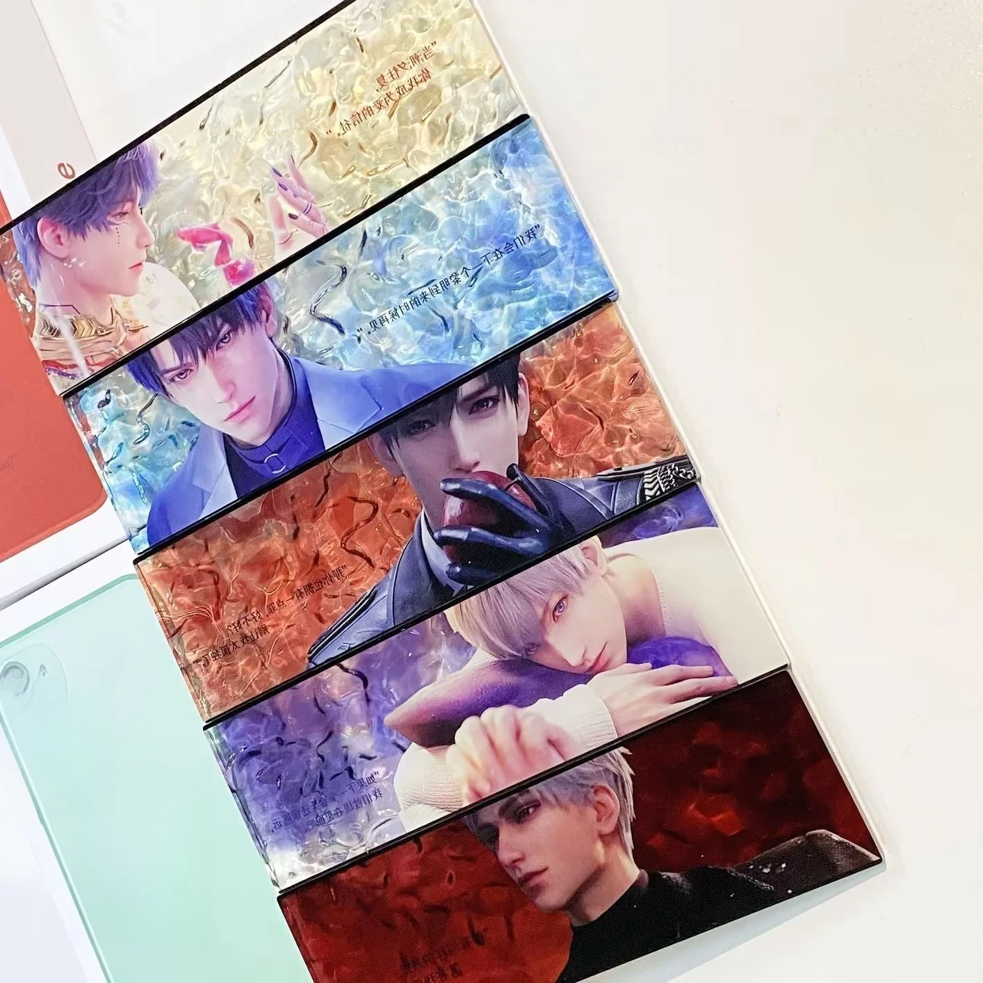 

Любовь и глубокое пространство, красочная оконная закладка с рябью воды, оригинальная авторизация на День Гу Цзи Цинь Че Ся