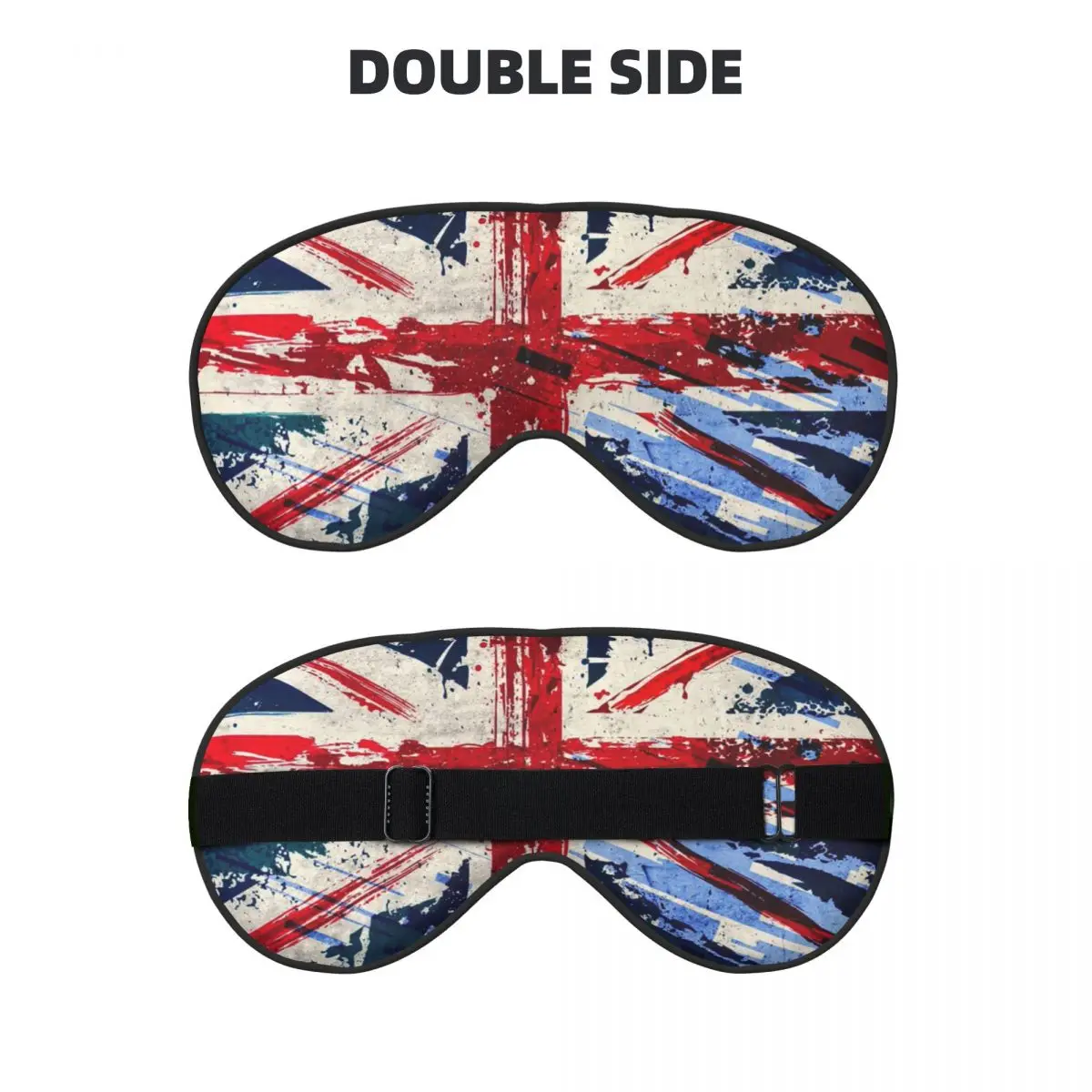 العلم البريطاني أقنعة العين الناعمة اثنين الجانب الاتحاد جاك المملكة المتحدة المملكة المتحدة فخور الغمامة للمنزل الإبداعية كتلة خارج ضوء لصقة عين