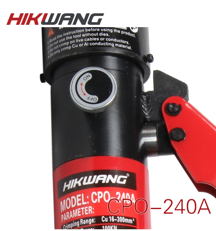 الجملة رخيصة 16-300 عروة كابل CPO-240A دليل أدوات العقص الهيدروليكية كابل كهربائي نهاية المكشكش تركيب أداة #4