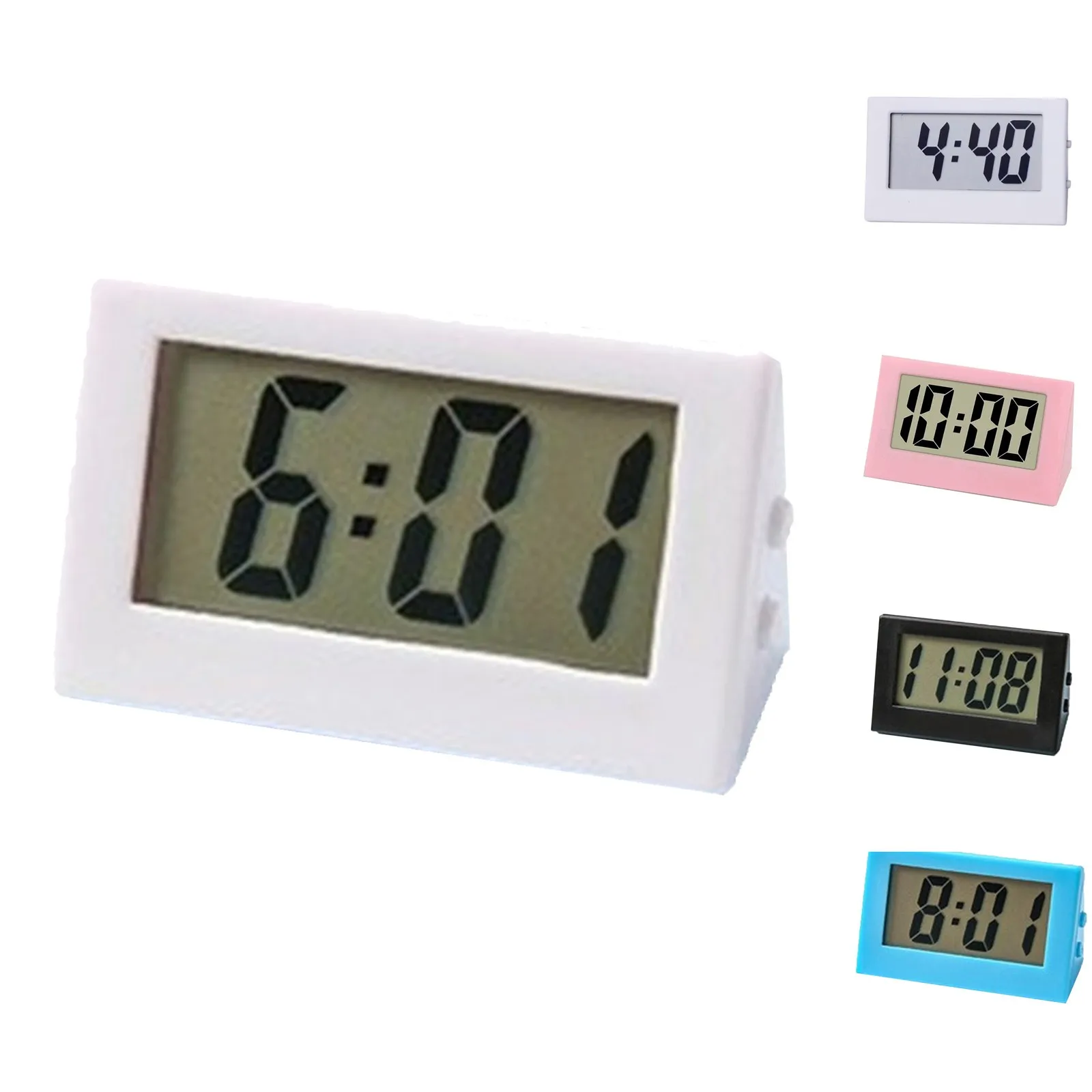 Mini LED Clock Electronic Digital Screen Desktop Clock Portable Battery Operated Desk Clock Home Office Bedroom Table Decor