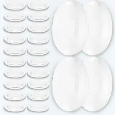 60pcs Physics Optical Lens Transparent Biconvex Acrylic Experiment Learning Tool for Science Education Lens Substitute