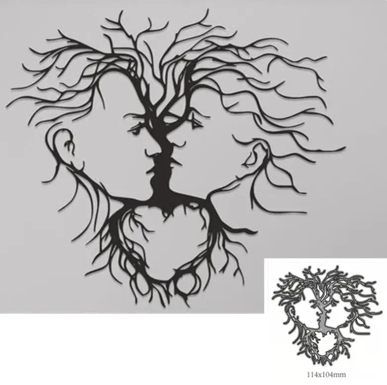 

two people metal cutting dies mold Scrapbooking decoration paper craft knife mould blade punch template Embossing stencils 1Pcs