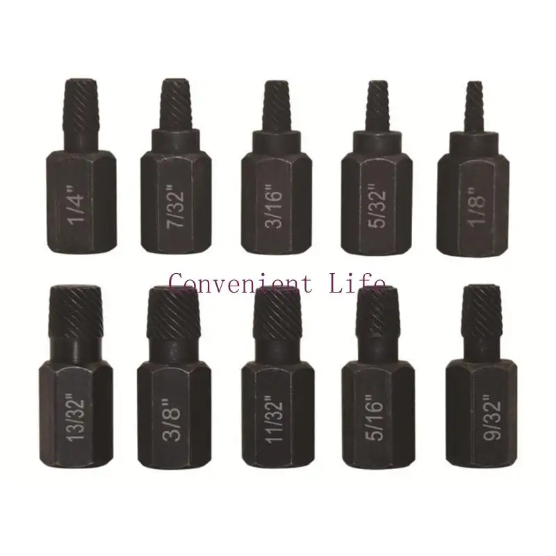 L1EE 10 قطعة مجموعة مستخرج المسمار الثقيلة مجموعة مستخرج المسمار والمسمار لإزالة البراغي المكسورة والمسامير والأزرار والتجهيزات، #3