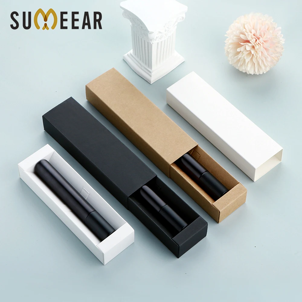 

30/50PCS 15ml UV Electroplated Matte Black Glass Perfume Spray Bottles Exquisite Portable Reusable Refill Sample Vials with Box