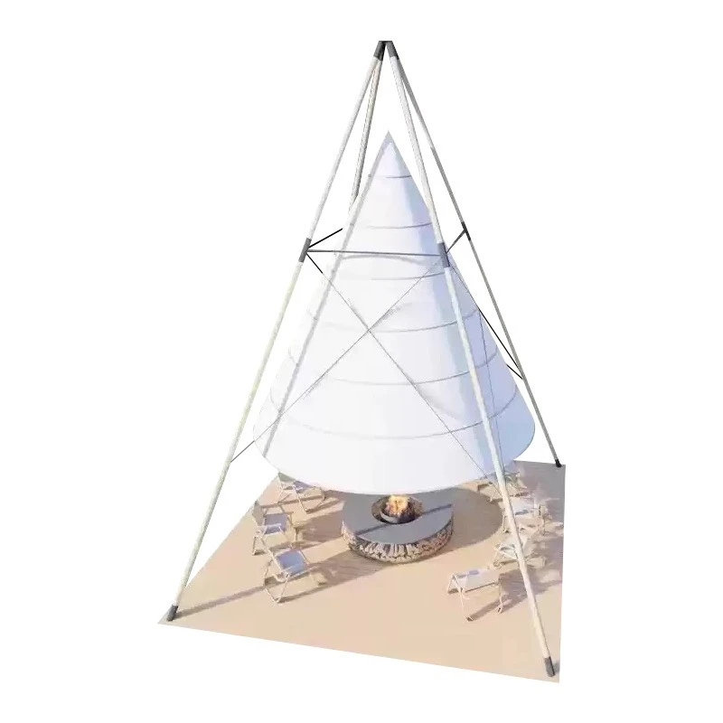 

Cone lantern tent outdoor campground leisure Internet celebrity clock in photo windproof bar decoration canopy