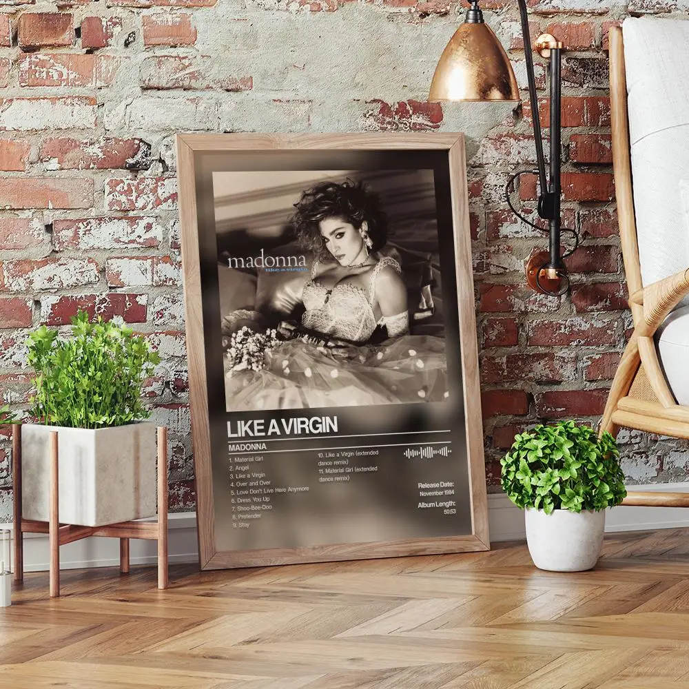 Like a Virgin Madonna Poster Self-adhesive Art Waterproof Paper Sticker Coffee House Bar Room