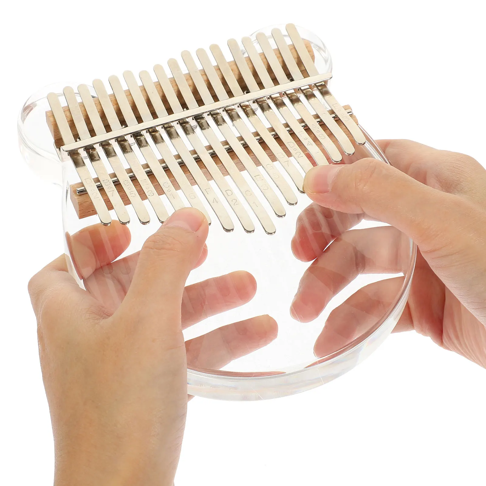 

Crystal Kalimba Thumb Piano 17 Keys Transparent Small Musical Instrument Kids Portable Gift Stress Relief Piano