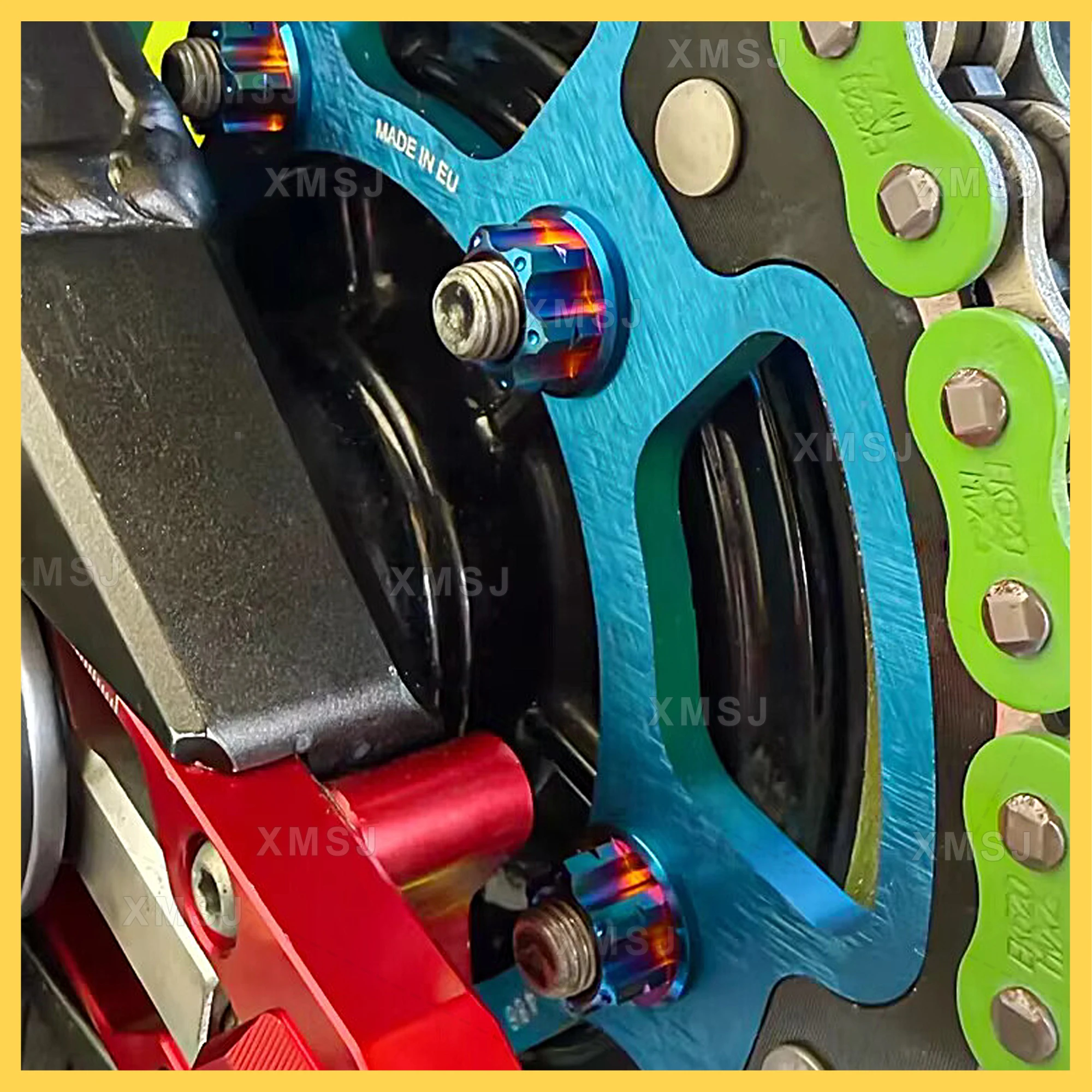XMSJ nakrętki tytanowe M6 M8 M10 M12 sześciokątny kołnierz sześciokątny nakrętka tylnej osi do roweru motocykl Titanim Fastener — zdjęcie 7
