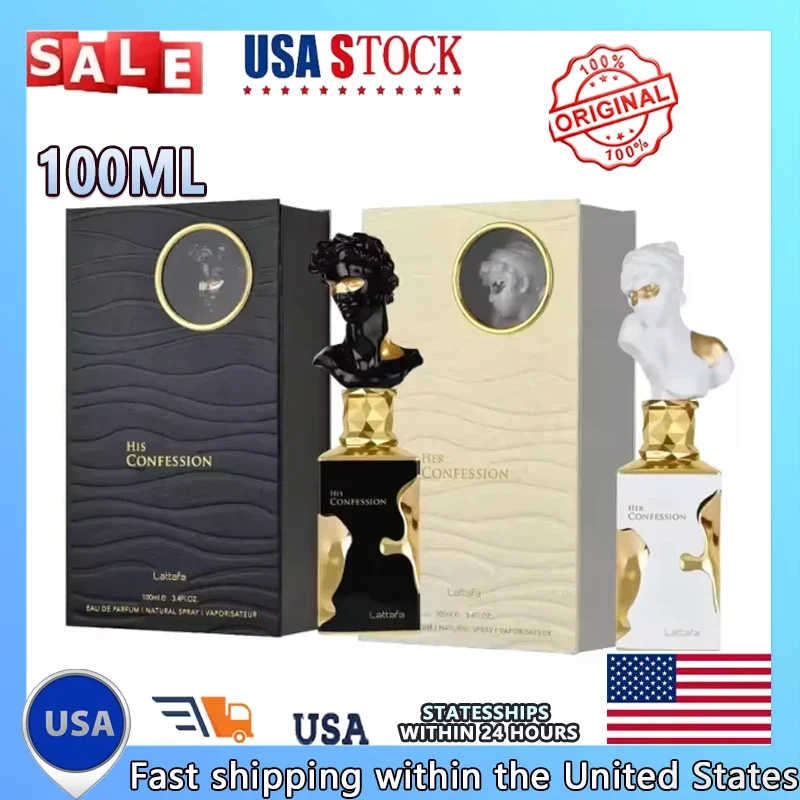 3.40 Ounce  100 Ml Lattafa Her Confession - Vanilla, Floral, Amber, Musk - Eau De Parfum Long-Lasting Fragrance for Women,