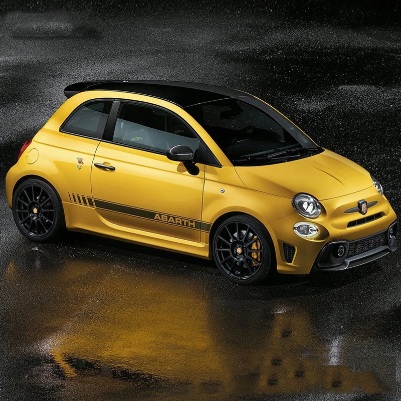 2pcs Car Door Side Stickers For FIAT Abarth 500 595 Long Sport Stripes Styling Vinyl Film Decor Decals Auto Tuning Accessories