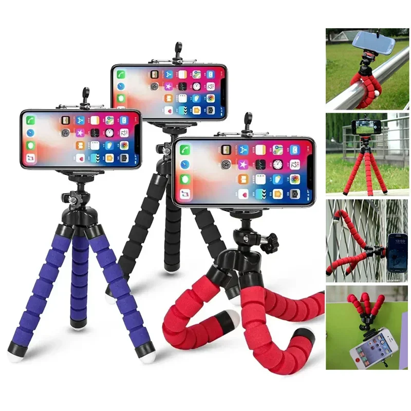 Portable Octopus Mini Tripod Stativv for Phone Camera Flexible Tripods Mobile Digicam Holder Clip Smartphone Monopod Tripe Stand