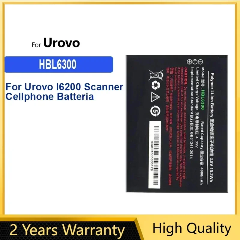 3000mah/5000mAh Battery For Urovo I6200 Scanner i6080 cBK2800 DBK2800 i6310i i6310B i6310C i6310M7 SCANNER i3000 PDA i9000s