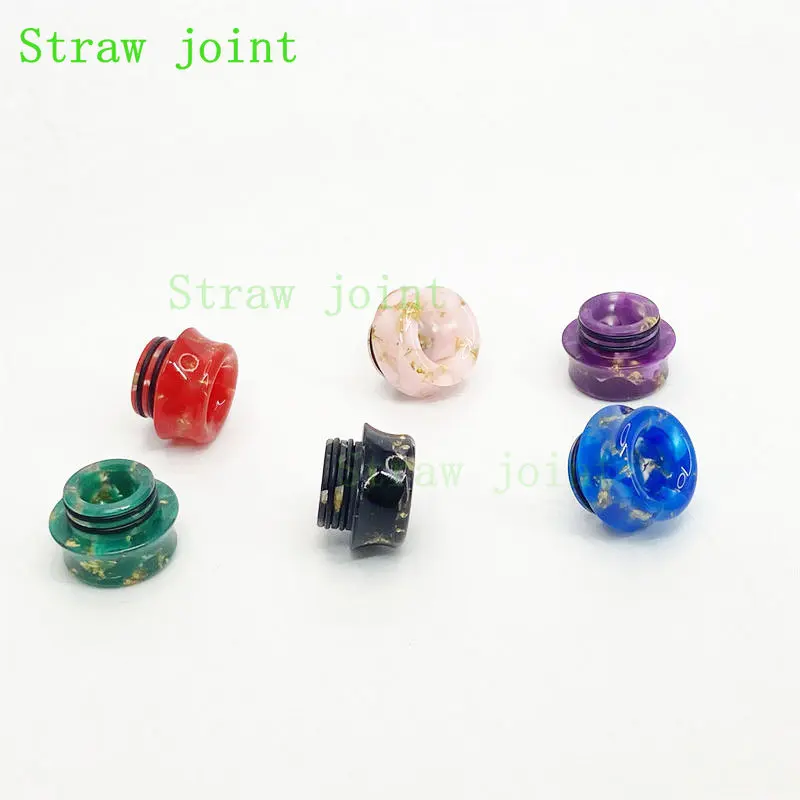 10PCS 810 Random Color Resin Straw Joint