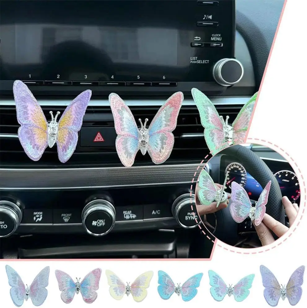 Car Center Console Butterfly Ornaments Air Outlet Decorations Personalized Car Ornaments Creative Healing Dynamic Butterflies