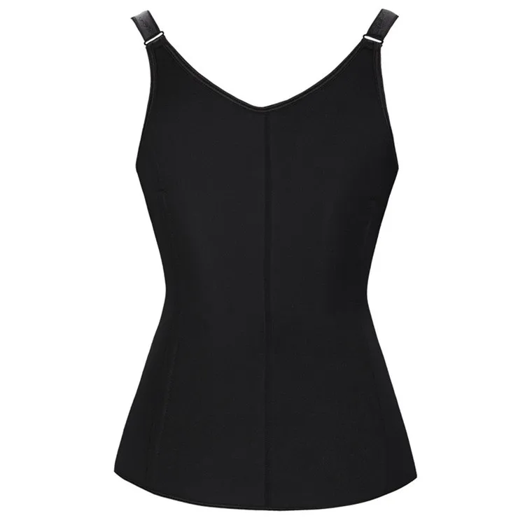 Women Gothic Zipper Underbust Corset Waist Trainer Slimming Bustiers Lingerie Shapewear Bones Basques Body Shaper