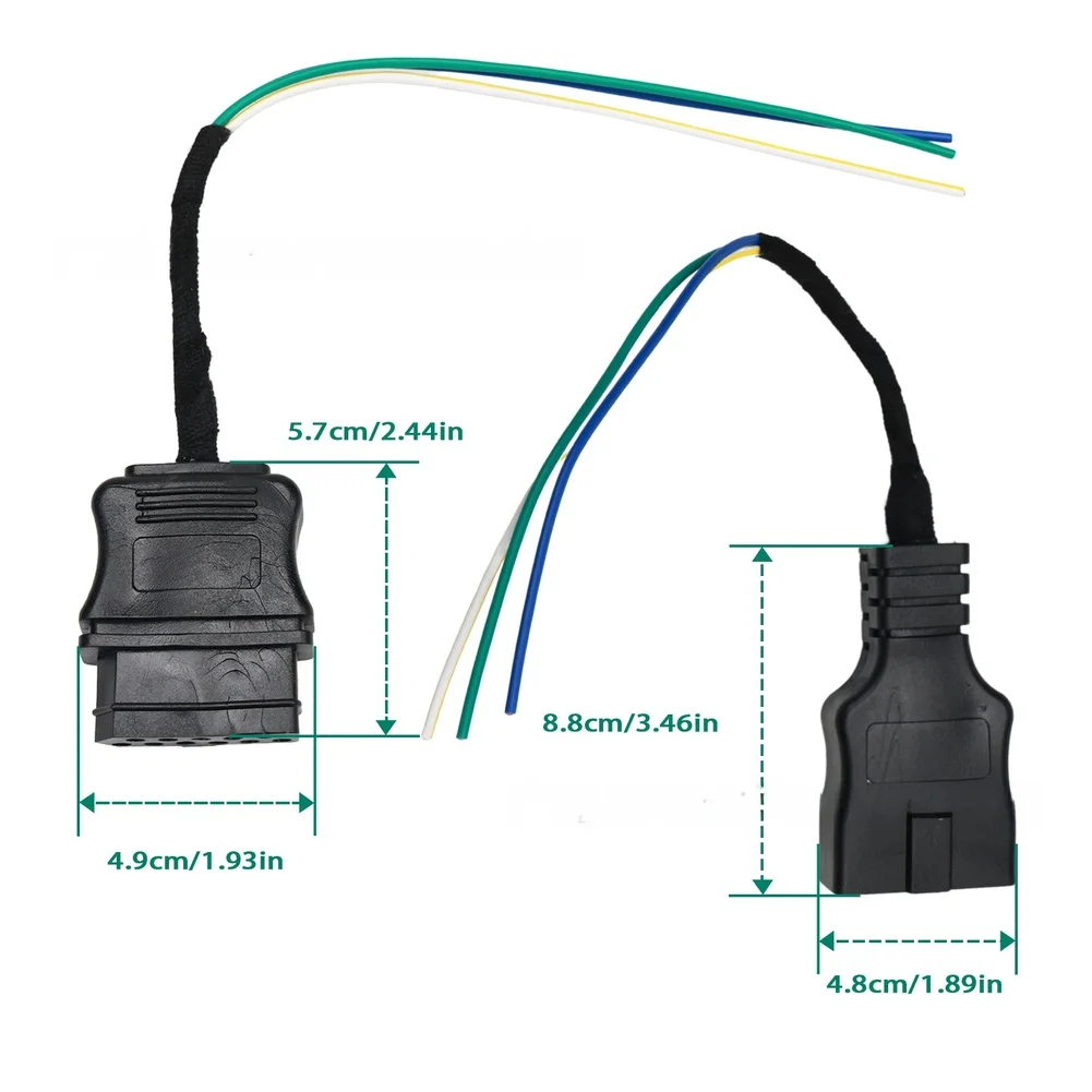 Black Abs FOR Western Fisher 3 Pin Truck Plow Side Maintenance Wiring Harness Compatible Replacement Car Accessories