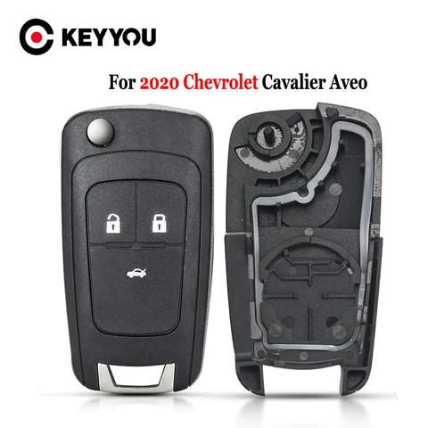 KEYYOU 8 Шт. В Упаковке ABS + Металлический Корпус Дистанционного Ключа Автомобиля Для Chevrolet Cavalier Aveo 2020 2/3 Кнопк...