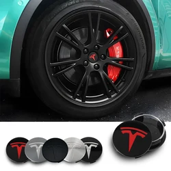 4pcs 56mm Car Wheel Center Hub Cap Cover Auto Accessories For Tesla Model 3 Model S Model X Mod WYE K80 Roadster Invader Mod WYE