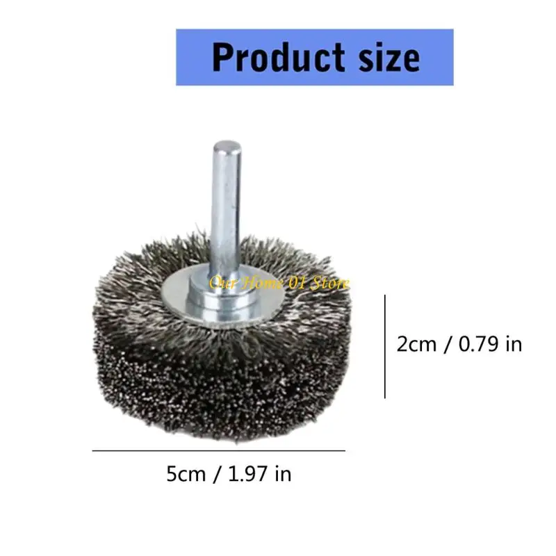 M4YC 50mm Stainless Steel Wire Wheel 20mm Thick Rusts Scouring Brush Compatibles with 1/4" Shank Tool for Polishing Grinding