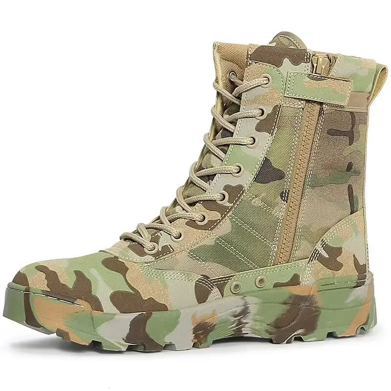 Camouflage Tactical Boots Men Boots Special Force Desert Combat Boots Men Work Shoes Outdoor Hiking Ankle Boots