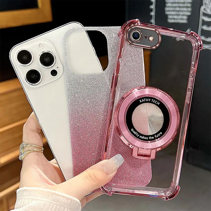 

7 Circle bracket and lanyard Plating Phone Case For iPhone 11ProMax 12ProMax XR 8 X 12 11 XS 11Pro 6 XSMAX Cover
