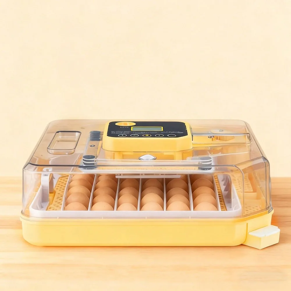 

48 Egg Incubator, Automatic Egg Turner With LED Candler, Temperature Display Control, 360° View Clear Window, Eggs Incubator