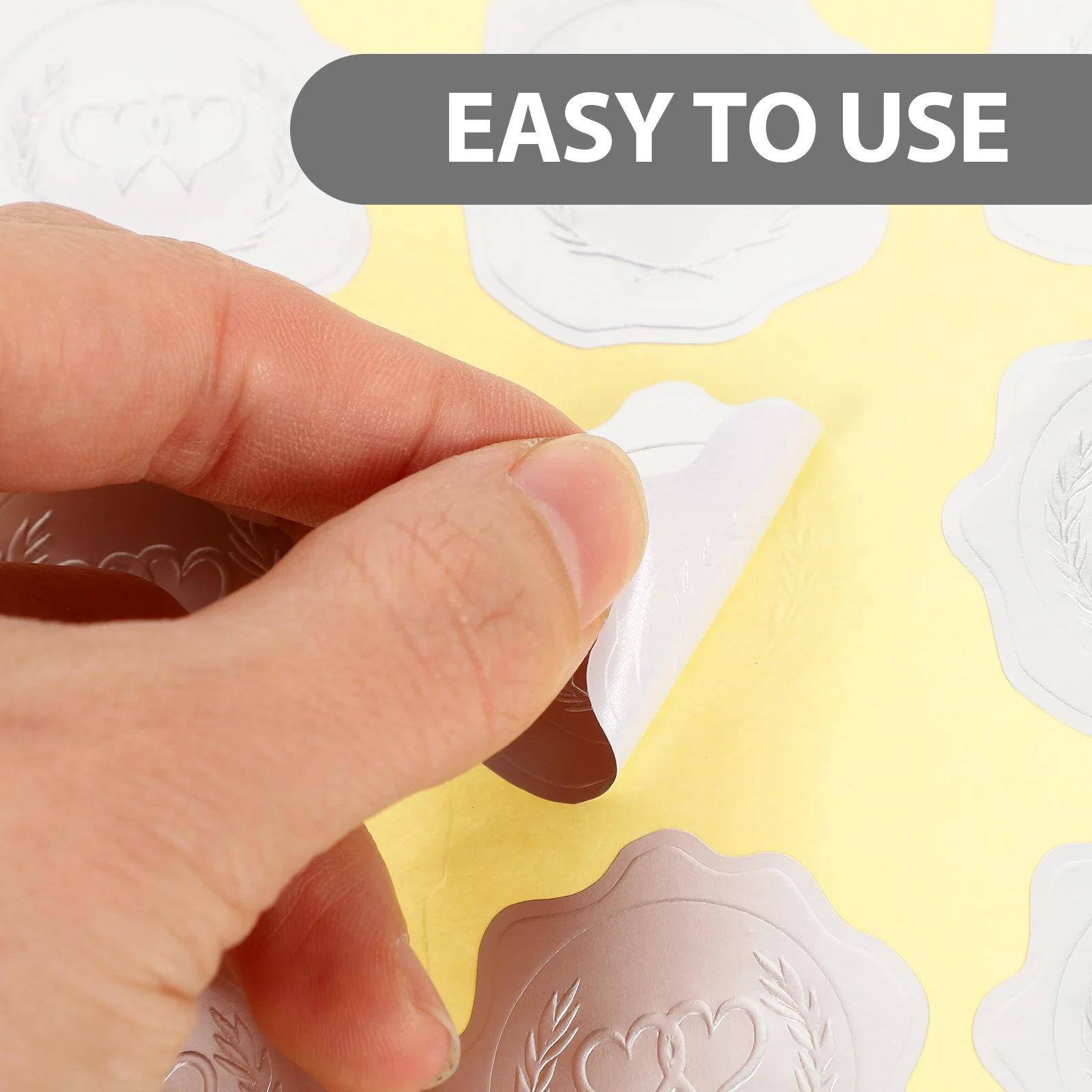 

Embossed Seal Stickers Round Self Adhesive Decorative Labels For Envelopes Wedding Party Gift Sealing Sticker Diy