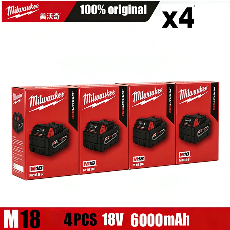 

6.0Ah 100% New Milwaukee M18 battery! Strong power, long endurance, fully compatible, never stop working!
