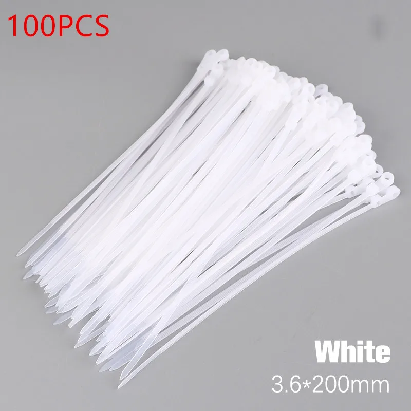 100Pcs Screw Hole Cable Ties Fixed Cable Tie Nylon Cable Zip Ties With Screw Hole Mount Self Locking Loop Wrap Bundle Tie Straps