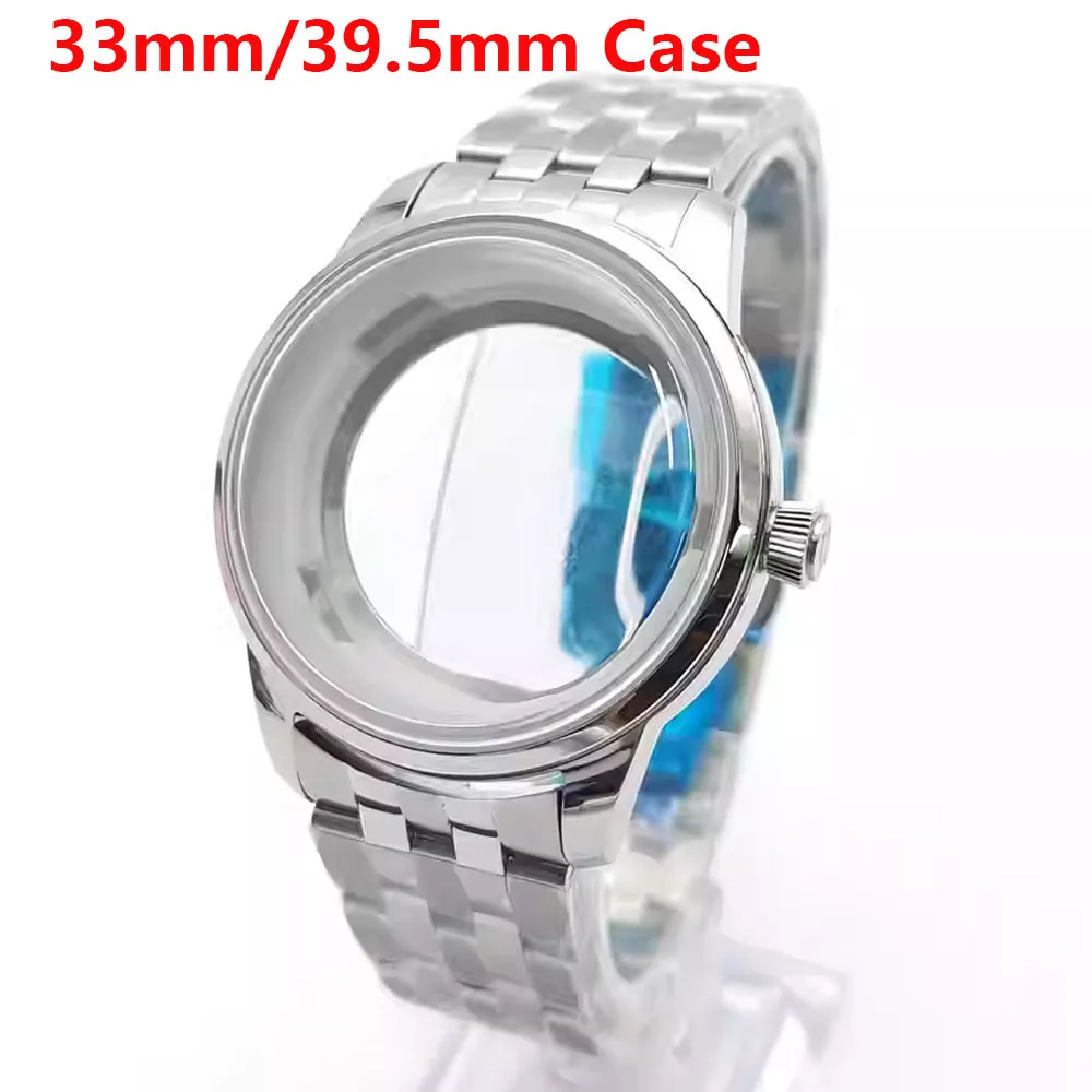 

33mm/39.5mm Steel Watch Case + Watch Strap, for NH35 NH36 4R35A Movement, Men/Women Case NH35 Bracelet, Shell Fit 29mm Dial